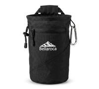 BELLAROCA® | Bolsa Magnesio Escalada | Magnesiera Resistente al Agua y Abrasión con 2 Bolsillos Grandes Mosquetón - Climbing Chalk Bag para Boulder, Gimnasio y Outdoor (Magnesiera)