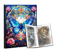 Bellatoi A2 Álbum Diamond Painting, Álbum de Pintura Diamantes A2, Dibujos con Diamantes Accesorios, Carpeta A2 para Guardar Cuadros de Diamantes 40x50 cm, 30 páginas para 60 hojas (Cubierta Color)