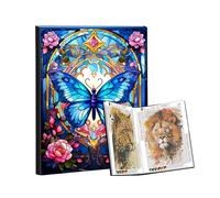 Bellatoi Diamond Painting Álbum A3, Álbum de Pintura Diamantes A3, Dibujos con Diamantes Accesorios, Carpeta A3 para Guardar Cuadros de Diamantes 30x40 cm, 30 páginas para 60 hojas (Cubierta Color)