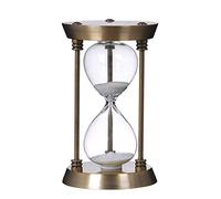 Bellaware Reloj de Arena de Metal de 60 Minutos, Reloj de Arena Decorativo de Gran tamaño (Bronce)