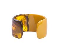 BELLAY Brazalete de Resina Vintage, brazaletes for Pulsera Abierta Ancha de acrílico Colorido, dijes for Mujer, joyería de Moda de Fiesta Simple (Color : Yellow, Size : 7.7 * 4cm)