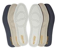 Bellcon Plantilla de cuero para mujer, almohadillas de zapatos de longitud completa con control de olores, inserciones finas de cuero para zapatos unisex adultos (3 pares/mujer 5-5.5 de EE. UU.)