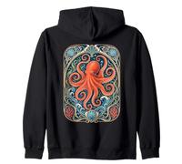 Belle Epoque Pulpo Vintage Ocean Art Sudadera con Capucha