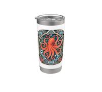 Belle Epoque Pulpo Vintage Ocean Art Vaso térmico de acero inoxidable de doble pared