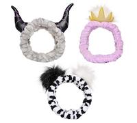 Belle Maison Disney - Diadema de spa, suave, afelpada, ajustable y divertida, accesorio para el cuidado de la piel y rutinas de maquillaje, villanos