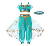 Belle & Moana Disfraz de princesa niña, Vestido de princesa para niña Para fiestas, cumpleaños, Carnaval, cosplay y Halloween 5-6 Años