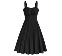 Belle Poque BP0380S22 - Vestido de Verano para Mujer, Estilo Informal, línea A, Largo, Negro, XL
