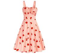 Belle Poque BP0380S22 - Vestido de Verano para Mujer, Estilo Informal, línea A, Largo, Rosa., M