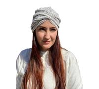Belle Turban, Turbante para Mujer, Modelo Alejandria-T, Estampado Geométrico, Talla única, Elegante Gorro Oncológico, Hecho con Algodón Orgánico, Suave y Transpirable, Fabricado en España