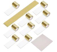 Belle Vous 4800uds x 5mm Espejo Cuadrado Mosaico Espejo Pequeño Vidrio Autoadhesivo DIY Mini Espejo Azulejos con Paño de Limpieza Pack de 10 (Dorado)