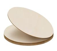 Belle Vous 8 Pack Wooden Unfinished Round Circles - 30cm/11.81 Inches with 3mm Thickness - Plain Natural Blank Wood Discs Slices Cutouts for Crafts, Sign Plaque, Home Decorations and Ornaments