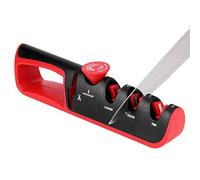 Belle Vous Afilador de Cuchillos Profesional - Afilado Manual con 6x Ángulos Ajustables y 3x Etapas - para Afilar Cuchillo de Cocina Jamonero Navajas y Tijeras
