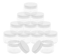 Belle Vous Botes de Plastico con Tapa (Pack de 12) 150 ml Tarros Cocina Tapa con Rosca - Botes Plástico para Muestras - Botes para Cremas, Lociones, Maquillaje - A Prueba de Derrames y Hermética