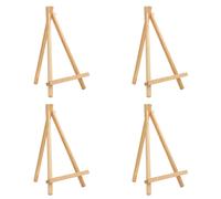 Belle Vous Caballete Pintura de Madera Mostrar Arte (Pack de 4) 30 cm - Caballetes para Mesa Pequeños de Pino Natural - Trípode para Exhibir Lienzos, Manualidades - Marcos Set Mini Caballete