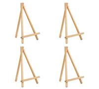 BELLE VOUS Caballete Pintura de Madera Mostrar Arte (Pack de 4) 30 cm - Caballetes para Mesa Pequeños de Pino Natural - Trípode para Exhibir Lienzos, Manualidades - Marcos Set Mini Caballete