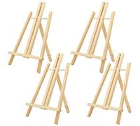 Belle Vous Caballete Pintura de Madera Mostrar Arte (Pack de 4) - 40 cm Caballetes para Mesa Pequeño Pino Natural - Trípode para Exhibir Lienzos, Marcos, Manualidades Niños, Set Mini Caballete Pequeño