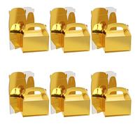 Belle Vous Cajas para Dulces Dorado Brillante para Fiestas (Pack de 24) 16 x 9,3 x 8,6 cm - Cajitas Regalo Lisas para Cumpleaños de Niños y Niñas, Comidas, Baby Shower y Bodas - Cajas para Chuches