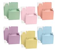 Belle Vous Cajas para Dulces en Fiestas (Pack de 24) 14 x 6 x 11 cm - Cajitas Regalo Colores Pastel para Cumpleaños de Niños y Niñas - Cajas para Chuches, Alimentos, Baby Shower y Bodas