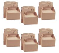 Belle Vous Cajas para Dulces Marrón para Fiestas (Pack de 24) 16 x 9,3 x 8,6 cm - Cajitas Regalo Lisas para Cumpleaños de Niños y Niñas, Comidas, Baby Shower y Bodas - Cajas para Chuches de Cartón