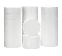 Belle Vous Círculos de Poliestireno para Manualidades (Pack de 24) 7,5 cm Diámetro, 2,5 cm de Grosor - Poliestireno Redondo para Modelado, Proyectos Escolares, Esculturas, Arreglos Florales