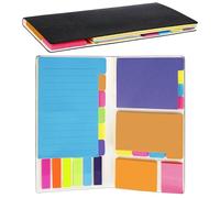 Belle Vous Cuaderno de Notas Reciclado con 48 Notas Adhesivas - 10 x 20 cm - 60 Páginas - Libreta Pequeña con Portada Estilo Corcho - Para Escuela y Oficina