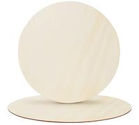 Belle Vous Discos de Madera Sin Acabado (Pack de 2) Rodajas de Madera de 60 cm - Recortes de Madera para Manualidades, Pintar, Pirograbado, Colgar en Puertas, Carteles, Navidad y Fiestas