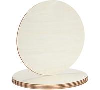 Belle Vous Discos de Madera Sin Acabado (Pack de 6) 35,5 cm - Círculos de Contrachapado para Colgar en la Puerta - Recortes Madera Manualidades - Pintar, Pirograbado, Decorar el Hogar, Bodas