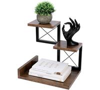 BELLE VOUS Estanteria de Escritorio - Estanterias de Mesa de 3X Niveles para Oficina o Cocina - Orgnizador de Madera para Libros y Artículos de Papelería - Libreria y Almacenaje