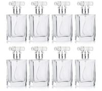 Belle Vous Frasco de Perfume para Rellenar - 8x Botellas Perfume 30 ml - Bote Spray Atomizador Plateado - Ideal para Viajes Aceites Esenciales Loción After-Shave