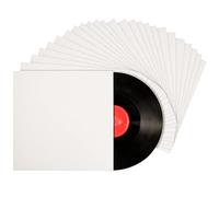 Belle Vous Funda Vinilo Cartón Blanco Kraft Discos 12 Pulgadas LP (Pack de 25) 31 x 31 cm - Almacenaje Discos Vinilo Sin Agujero Central - Chaqueta de Protección Libre de Acido en Blanco