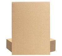Belle Vous Hojas de Carton Corrugado Marrón A4 (Pack de 24) Papel Corrugado 3 mm de Grosor para Envíos, Paquetes - Papel Ondulado Manualidades