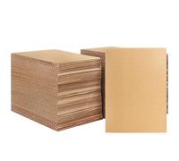 Belle Vous Hojas de Carton Corrugado Marrón (Pack de 100) 18 x 12,5 cm - Papel Corrugado 2,8 mm de Grosor para Envíos, Paquetes Manualidades - Papel Ondulado