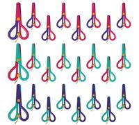 Belle Vous Kit de Tijeras de Punta Roma de Colores - 24x Tijera de 12,5 cm para Niños y Adultos Diestros y Zurdos - Costura Manualidades Papeleria Arte Bricolaje Colegio u Oficina