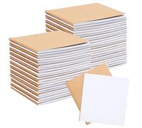 BELLE VOUS Libreta Notas Sin Líneas 10,5 x 10,7 cm Cubierta Marrón Kraft Cuaderno/Diario (Pack de 48) 24 Páginas - Pack Libretas Cuadradas para Viajes y Oficina