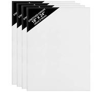 Belle Vous Lienzos para Pintar en Blanco (Pack de 4) 45 x 60cm - Set Lienzo Grande Preestirado - Aptos para Pintura Acrílica y al Óleo - Lienzo Blanco Apto para Bocetos y Dibujos