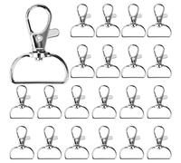 Belle Vous Llaveros Mosquetones Pequeños de Metal con Anilla en D (Pack de 60) Ancho Interno de 25 mm - Gancho Langosta para Cordel, Joyas, Carteras/Bolso, Proyectos Costura y Manualidades