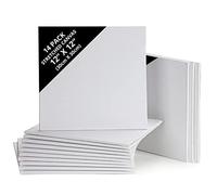 Belle Vous Pack de 14 Lienzos para Pintar en Blanco 30 x 30 cm - Set Panel de Lienzo Preestirado - Aptos para Pintura Acrílica y al Óleo - Lienzo Blanco para Bocetos y Dibujos