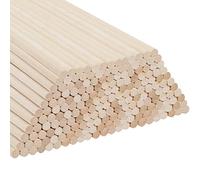 Belle Vous Pack de 200 Palos de Madera Natural Palitos de Madera Redonda de 30,5 cm de Largo - Varas de Madera Muy Largas para Proyectos de Arte, Decoraciones y Manualidades de Madera