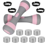 Belle Vous Pack de 2x Mancuernas Ajustables 3 en 1 - Kit de Pesas de 1 a 2 kg con 4 Bloques de 250 g para Hombre o Mujer - Set Accesorio de Entrenamiento para Casa y Gimnasio