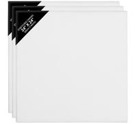 Belle Vous Pack de 3 Lienzos para Pintar en Blanco 60 x 60 cm - Set Panel de