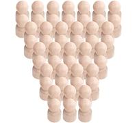 Belle Vous Pack de 50 Muñecos Madera Clavija Sin Acabado - 2,5 x 1,5 cm - Figuras para Pintar Decorativas para Manualidades - Cuerpos para Decorar y Figuras para Juegos