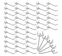 BELLE VOUS Pack de 50 positor de Pared de Metal Ganchos para Paneles de Herramientas Mesa de Trabajo, Estantes Tiendas