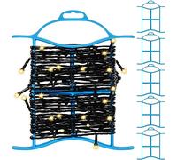 Belle Vous (Pack de 6) Organizador Cables de Luces de Navidad - Capacidad de 30 m - Organizador para Luces de Navidad, Guirnaldas, Cables, Extensiones y Otros Adornos Navideños