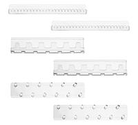 BELLE VOUS (Pack de 6 Organizador de Joyas para Colgar de Acrílico Transparente - Set de Joyero Pared Adhesivo con Ganchos y Clavijas - Colgador Collares, Anillos, Brazaletes y Pendientes
