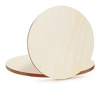 Belle Vous Pack de 6 Rodajas de Madera Manualidades Sin Acabado - Discos de Madera de 45 cm - Circulos Madera 2,4 mm de Grosor - Recortes de Madera para Manualidades, Decoración y Adornos