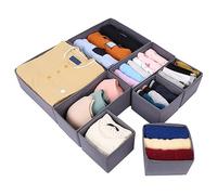 Belle Vous Pack de 8 Cajas Organizadoras de Tela para Cajones - Cestas Plegables - Organizadores de Armarios de Ropa, Separadores para Calcetines, Bufandas, Camisetas Ropa Interior y Más