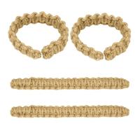 BELLE VOUS Pack de Alzapaños Sujeta Cortinas - 4X Cinta Abrazaderas de Cuerda de Cáñamo para Cortina - Enganches Lazos Rústicos Recoge Cortinas para Interior o Exterior