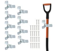 BELLE VOUS Pack Soporte Colgador de Escoba de Pared - 10x Colgadores Sujeta Escobas y Fregonas - Escobero Organizador Interior Exterior para Colgar Herramientas de Jardin