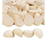 BELLE VOUS Paquete de 100 bolas de madera natural, 25 mm, Schima Superba, decoraciones y proyectos de bricolaje