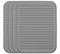 Belle Vous Salvamanteles Silicona Posa Ollas Calientes - 4X Tapete Silicona Protector Sartenes 30 x 23 cm - Salvamanteles para Ollas Calientes Sartenes Cucharas Resistentes al Calor